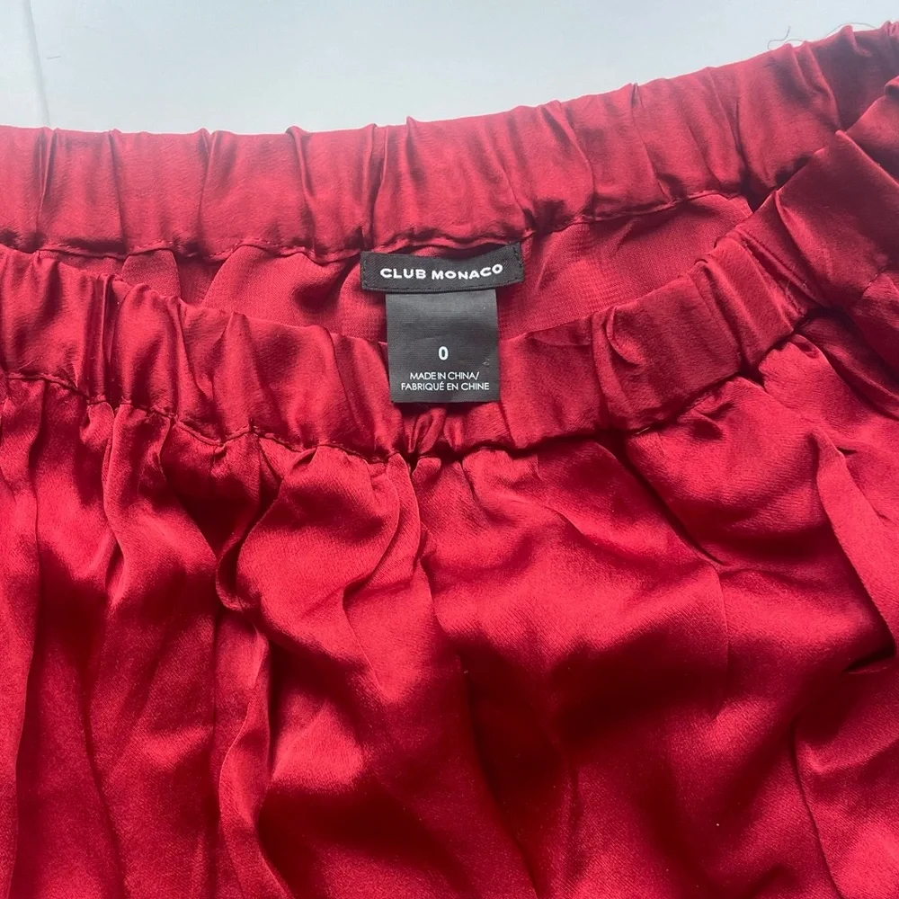 club monaco silk Red Skirt - Picture 3 of 6
